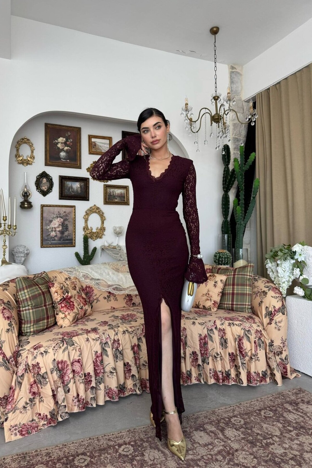 Ivory dentel dress